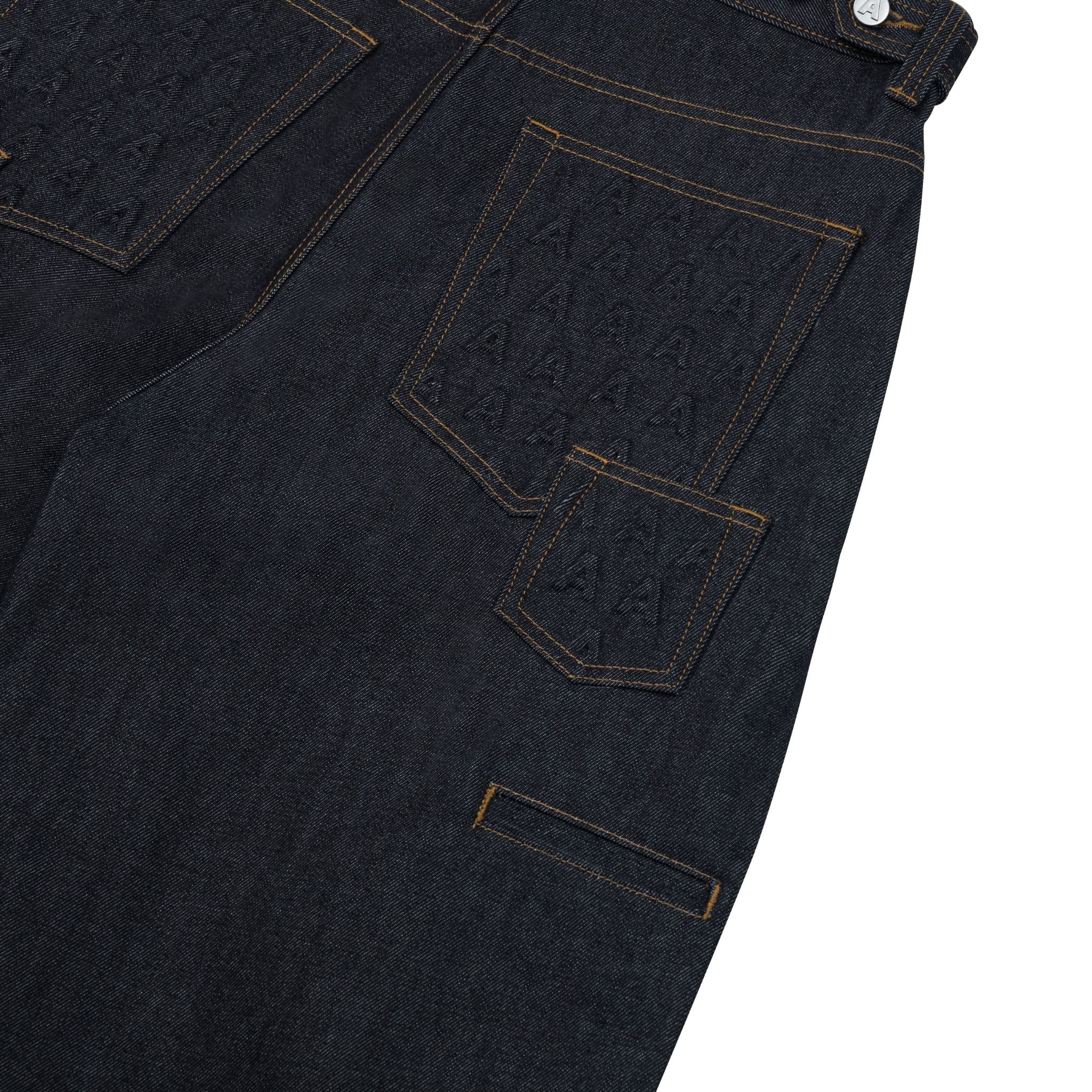 RAW DENIM PLEATED PANTS